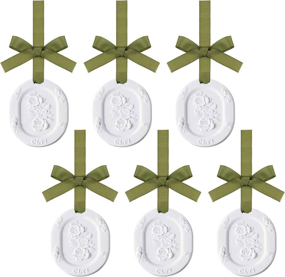 6 Pcs Passive Diffusers for Essential Oils 6 Aroma Flower Car Passive Essential Oil Diffuser for Room Cars Bathroom Home Office Travel Non Electric Sleep Relieves Stress(Classic,2.7 x 3.3'')