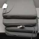 downluxe Waterproof Outdoor Chair Cushions Set of 4, 19" x 19" x 3" Patio Chair Cushion with Non-Slip Ties & Handle, Square Outdoor Cushion for Patio Furniture with Removable Cover, Dark Grey