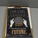 Fortune Teller LED Tabletop Sign Halloween Fortune Teller Tabletop Decoration with Blue Fortune Teller Glow Tarot Readings for Halloween Home Office Decor Spooky Party Supplies No Batteries