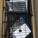 Ulif E12C Heavy Duty Closet Organizer SystemFreestanding Clothing Rack, Adjustable Garment Rack 71" W x 16" D x 76.5" H Holds 960 lbs, Black Rack with Black Dustproof Cover