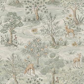 Chris Loves Julia Bramble Wintergreen Peel and Stick Wallpaper, CJS6321