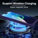 MZELQ for iPhone 16 Pro Case, Compatible with MagSafe, Shower Blue, Shockproof, Drop Proof, Ultra-Slim, Diamond Camera Protector, Screen Protector, Silicone Designed for iPhone 16 Pro Case