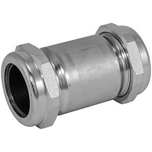 Eastman 5 Inch Long Pattern Compression Coupling, 1-1/2 Inch IPS, Galvanized Steel, EZ-20570