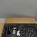 Black Tub Shower Faucet Set Complete with 6-Inch Rainfall Shower Head and Tub Spout Included Shower Valve Tub Shower Trim Kit Round Matte Black