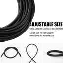 Frienda 100 ft Latex Rubber Tubing 3/8 Inch Od 1/4 Inch ID Surgical Slingshot Bands Rubber Medical Sling Band Fitness Hose Tubing(Black)