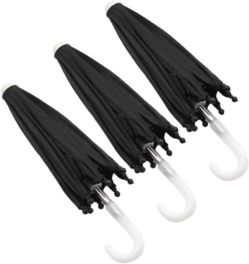 NUOBESTY Paper Umbrellas Doll Umbrella Mini Color Umbrella DIY Painting Gift Hanging Decorative Props for Kids (Random Color)- 5pcs Tiny Umbrellas