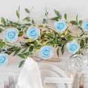 Rose Flower Heads,200Pcs Artificial Rose Flower Heads for Crafts 1.97in Light Blue Roses Artificial Flowers for DIY Wedding Centerpieces Arrangements Home Decorations(Light Blue)
