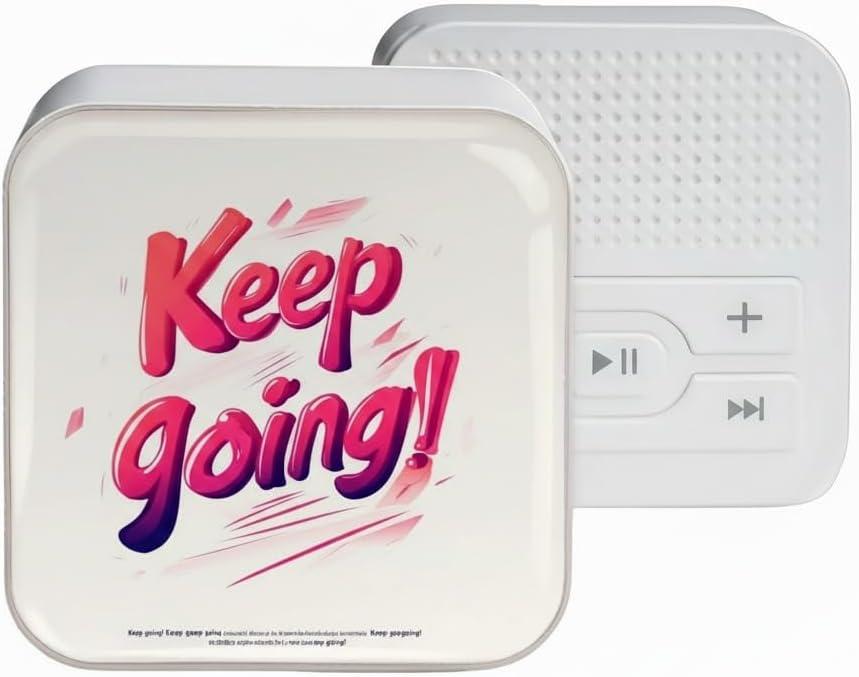 MP3 Player: Portable, Screen-Free, with Wired Headphones & Speaker Play. with 4GB Memory Card (Stores 500+ Songs), HD Resin Panel, Ideal Student Gift. (Keep Going)