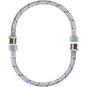 Faucet Water Supply Lines Extension, 10 Inch, 2-Pack cUPC 3/8" Male to Female Faucet Hose Extender for Bathroom Kitchen, Braided Stainless Steel (Red/Blue)