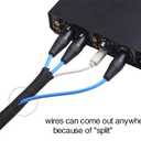Alex Tech 25ft - 1/2 inch Cord Protector Wire Loom Tubing Cable Sleeve Split Sleeving For USB Cable Power Cord Audio Video Cable Protect Cat From Chewing Cords - Black