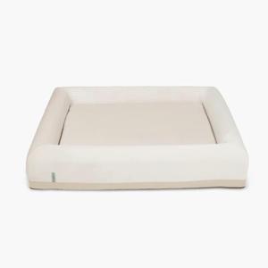 Dog Friendly Co. Washable Dog Bed Replacement Cover (Large, Beige) | Outer Cover Only, Soft Velvet, Zipper Closure, Machine Washable, Easy to Clean, Helps Protect Against Dirt, Fur & Daily Wear
