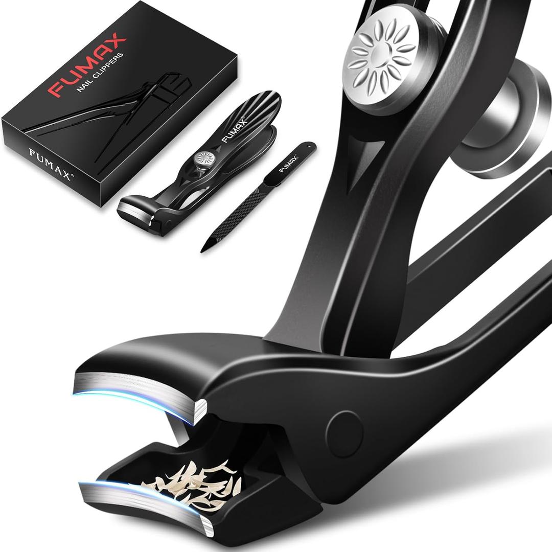 Toenail Clippers for Seniors Thick Toenails with Angled Wide Opening, Large Nail Clippers for Men Thick Nails with Catcher, Heavy Duty Long Handle Nail Cutter Fingernail Clipper Gifts for Men Women