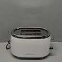 Mueller Retro Toaster 2 Slice with 7 Browning Levels and 3 Functions: Reheat, Defrost & Cancel, Stainless Steel Features, Removable Crumb Tray, Under Base Cord Storage, White