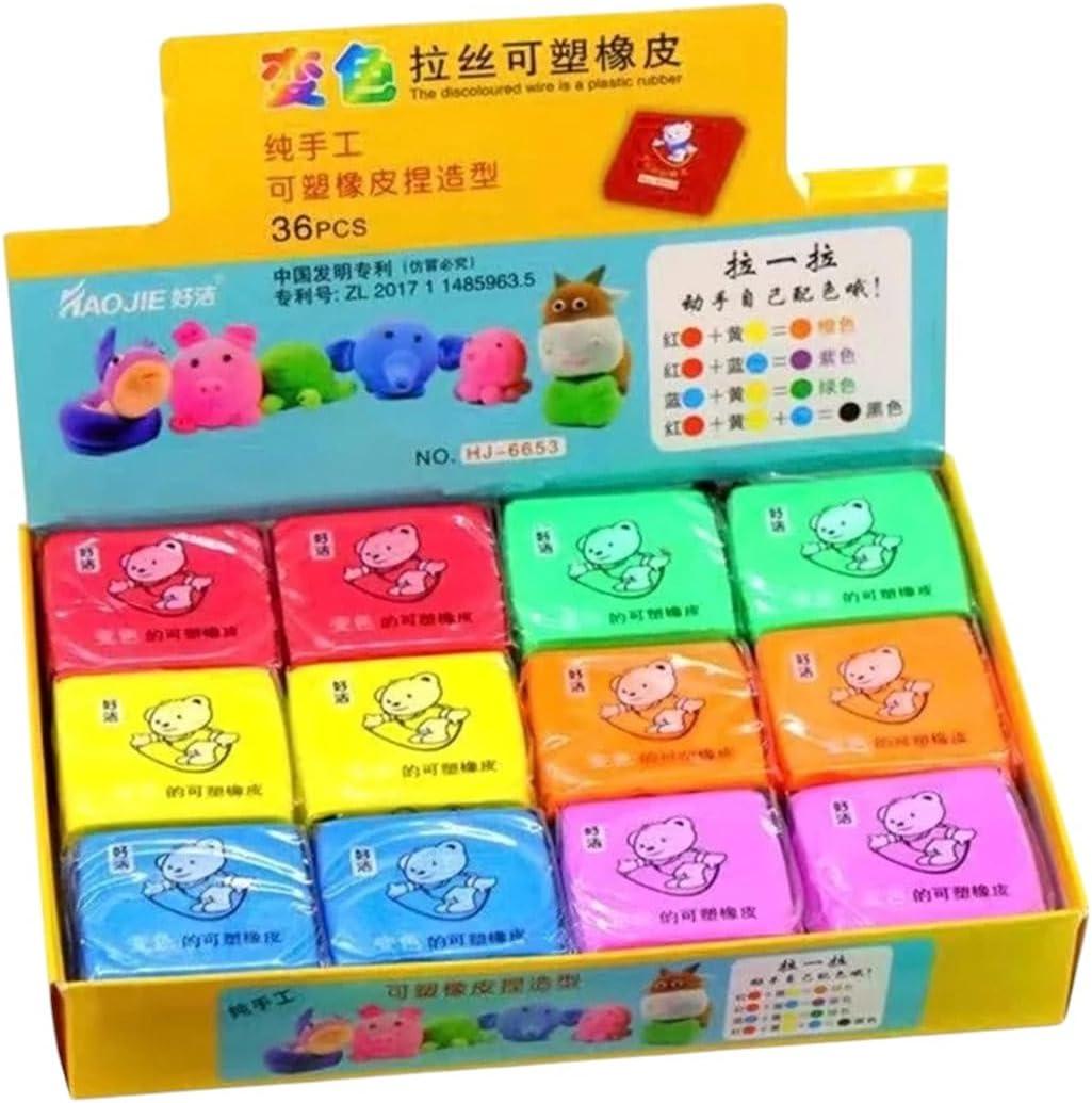 Six Colors Random2 Pieces Kneaded Erasers Soft Artist Drawing Office School Supplies for Sketching Painting New 2025 High Reliable Electronic Component