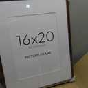 Axeman 16x20 Picture Frame, Walnut Wood Photo Frame, Matted to 11x14 Photos