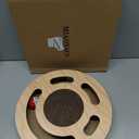 Cat Toy 3in 1 Kitten Puzzles Toys for Bored Indoor Cats with Cardboard and 2 Bell Balls Round Cats Scratcher