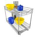 LYNK PROFESSIONAL Pull Out Cabinet Organizer - Slide Out Drawer for Kitchen Cabinets - Sliding Pantry Shelves - Roll Out Shelf for Pots, Pans, 2 Tier: Home & Kitchen