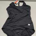 baleaf Women's Racerback Athletic One Piece Modest Bathing Suit (Medium, Black)