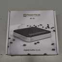 Maestri House Mini Coffee Scale with Timer, USB-C Rechargeable Espresso Scale, 2kg/0.1g Accurate Scale for Espresso and Pour-Over Coffee, Portable Digital Kitchen Scale with Auto Timer (Black&Silver)