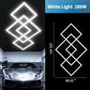 LED Hexagon Garage Light, Ultra-Bright 6500K Natural White, Octagon Lights Ceiling for Garage Mall Shop