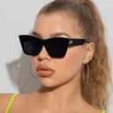 2 x FEISEDY Vintage Square Cat Eye Sunglasses Women Fashion Cateye Sunglasses B4051