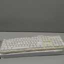 MOFII Wireless Keyboard and Mouse Combo, Milk White 2.4G Full Size Keyboard, Round Key Typewriter Keyboards and Cute Mice with 2-in-1 USB Dongle, for PC Laptop Chromebook Smart TV