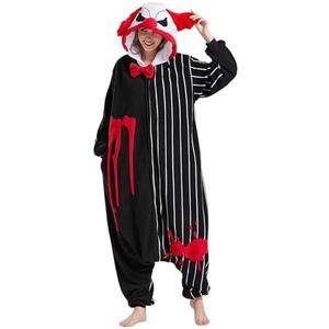 DarkCom Onesie Christmas Pajamas Adult Animal Halloween Costume Cosplay Clown One Piece Unisex Home wear Polar Fleece Sleepwear Small