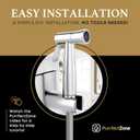 Purrfectzone Bidet Sprayer for Toilet, Handheld Sprayer Kit, Cloth Diaper Sprayer Set - Easy to Install - Stainless Steel