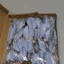 24 Pcs Christmas Glitter Poinsettia Flowers Decorations 5.91 Inch 3.94 Inch Artificial Velvet Poinsettia with Clips, Poinsettia Christmas Tree Ornaments for Xmas Party Decor(Blue)