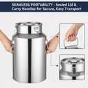 Stainless Steel Milk Can, 1.32 Gallon Milk Bucket with Sealed Lid Milk Jug Large Capacity Milk Pail, Milk Jug Goat Milking Supplies