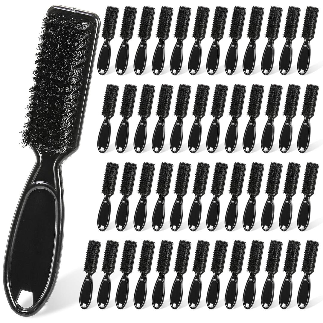 ZEAYEA 50 Pcs Blade Clipper Cleaning Brush, Barber Blade Cleaning Brush, Hair Styling Nylon Brush Tool for Trimmer Cleaning Clipper Manicure Salon Haircut, Barbers Supplies, Black