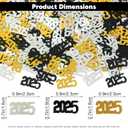 Heyimimy Gold and Black 2025 Confetti | Graduation Confetti 2025-30g | Graduation Decorations Class of 2025 | Congrats Grad Table Scatters | Grad Party Supplies 2025