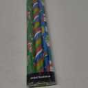 CAMKUZON Christmas Foil Wrapping Paper with Cut Lines on Reverse 3 Rolls Pack - Dancing Santa Claus, Colorful Stripes and Assorted Christmas Characters - Holiday Wrapping Paper Bundle, 24 Inch X 144