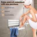 Wall Mount Shower Seat 18", Shower Bench Wall Mount for Inside Shower, Fold Down Shower Seat, Shower Seats for Adults