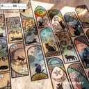 DEARART Cute Bookmark Page Markers Gift for Women Teacher Students Book Lovers, Durable and Flexible Bookmark, 6 Series (36pcs), Lucky Cats