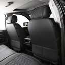 JOJOBAY Chevy Silverado Seat Covers,Leather Seat Covers for GMC Sierra,Custom Fit 2007-2026 1500 2500HD 3500HD Crew Double Extended Regular Cab,LT LZT RST(Full Set,Black Blue)