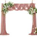 VACVELT Wedding Arch Draping Fabric Dusty Rose Chiffon, 1 Panel Sheer Drapes 30 Inch x 20ft Chiffon Backdrop Curtain Decor, Outdoor Sheer Drapery for Ceremony Party Ceiling