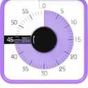 TWENTY5 SEVEN Countdown Timer 7.5 inch; 60 Minute 1 Hour Visual Timer  Classroom Teaching Tool Office Meeting, Mechanical Countdown Clock for Kids Exam Time Management Magnetic, Purple
