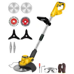 Cordless Weed Wacker for Dewalt 20V Battery(Battery Not Included), with 5 Types Blades, Brushless Motor, Lightweight Grass Trimmer/Brush Cutter