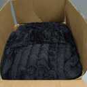 Bedsure GentleSoft Blankets Queen Size for Bed - Cozy Soft Blankets for Women, Cute Large Fleece Throws for Girls, Black, 90x90 Inches