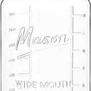 Kitchentoolz Extra Large Mason Jar - 1 Gallon Glass Wide Mouth Jar with Airtight Metal Screw on Lid, Food Storage Container with Measurement Marks For Kitchen Pantry, Pickling, Flour & Sugar Pack of 1