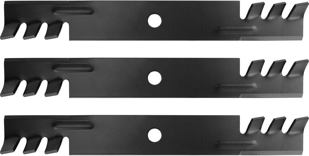 OCPTY Mulching Blades 54 inch Deck Mower Blades for John Deere S2554 1999-2001 GT2554 2002 325 335 345 425 445 GS25 GS35 GS45 GS75 F725 HD45 HD75 G100 for Sabre 2254HV 2354HV 2554HV S2554,3 pack