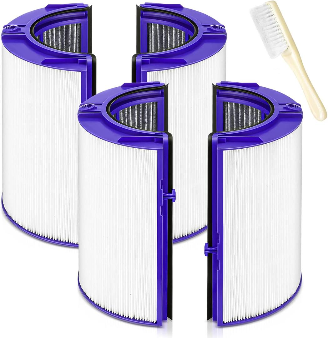 360 Combi Glass HEPA + Carbon Air Purifier Filter Replacement for Dyson HP10 HP07 TP10 TP09 TP07 TP06 TP04 TP4A HP04 HP06 HP09 HP4B PH01 PH02 PH03 PH04 DP04 Pure Cool Hot Humidify Fan, 2 Pack, Blue