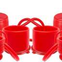 Dust Caps Plugs for 1/2" Flat Face Hydraulic Quick Connect Couplers, 4 Sets Rubber Covers for 1/2" Body Bobcat Skid Steer Flat Face Couplings (0.5 Inch)