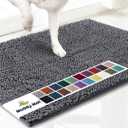 Muddy Mat Shown on TV  Super Absorbent Microfiber Dog Door Mat for Muddy Paws, Non-Slip Washable Pet Rug, Quick Dry Chenille Entryway Carpet, Machine Washable Indoor Outdoor mat, Grey 35"x24"