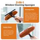 28FT Reach Window Squeegee Kit with Extension Pole, 2-in-1 Window Squeegee