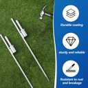 Pelopy Feather Flag Ground Spike Ground Stake Flag Base Heavy Duty Flag Pole Holder for Ground Outdoor Banner Stakes Fits Poles with 0.65 Inch Inner Diameter, Stake Only(20 Inch, 2 Pcs)