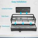 Dish Drying Rack Kitchen - Dish Racks for Kitchen Counter Space-Saving, Dish Drainer with Automatic Drain and Adjustable Spout, Dishwasher Rack with Cutlery Holder, 16.5" D x 11.6" W x 6.6" H (1 Tier - Black)