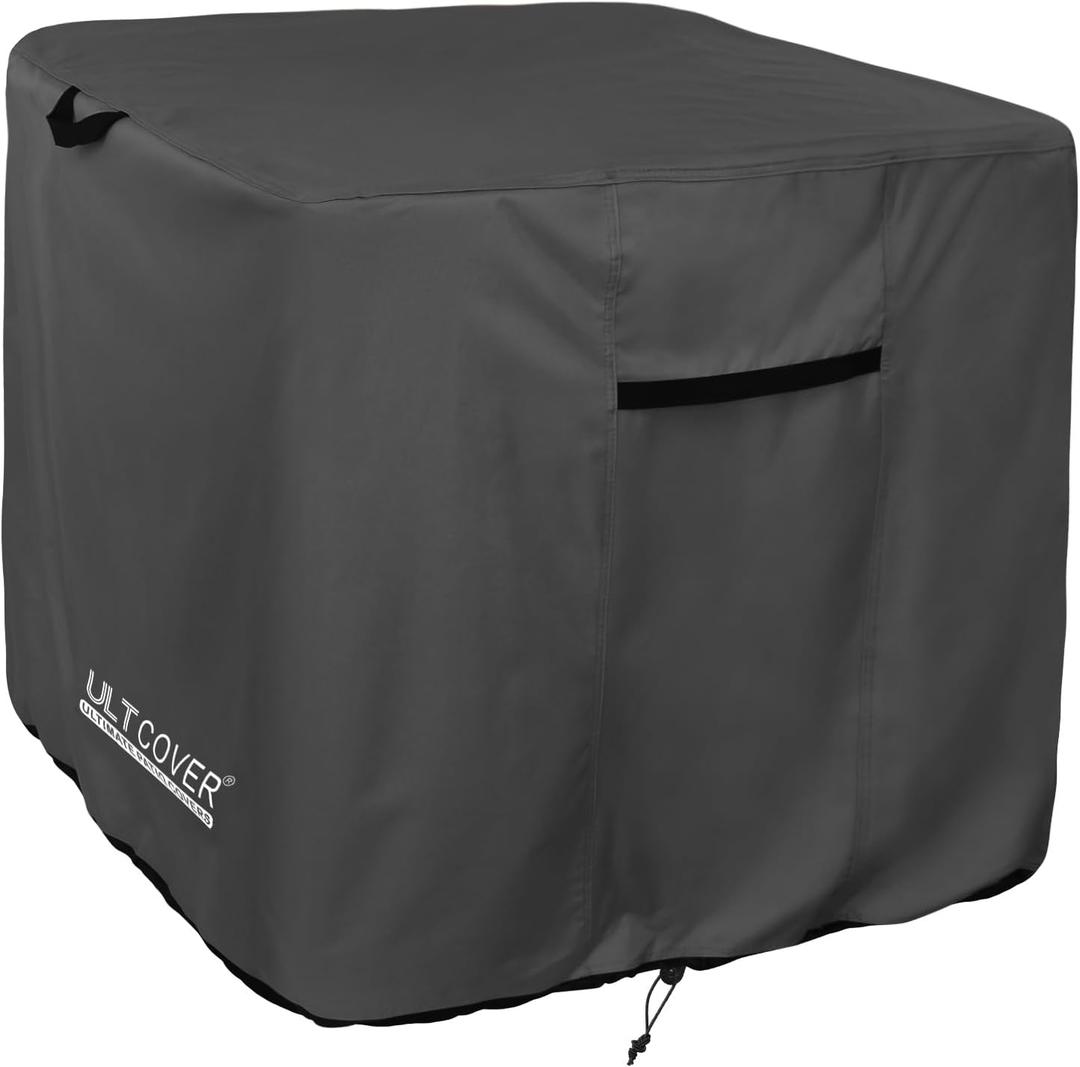 ULTCOVER Waterproof Square Air Conditioner Cover for Outside AC Units Size Upto 36W x 36D x 30H inch, Black