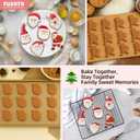 2 x 6PCS Santa Cookie Cutter Set, Christmas Cookie Cutters, Holiday Shaped Biscuit Molds, Stainless Steel Baking Supplies for Homemade Cookies, Christmas Santa